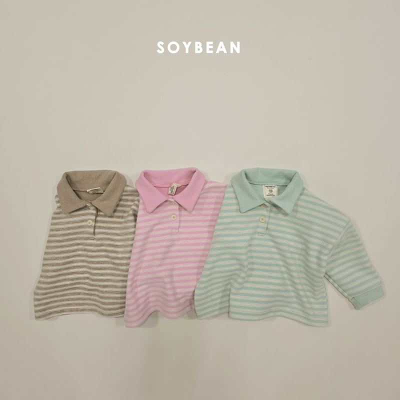 Soybean - Korean Children Fashion - #fashionkids - Soft Loose Collar Tee - 11