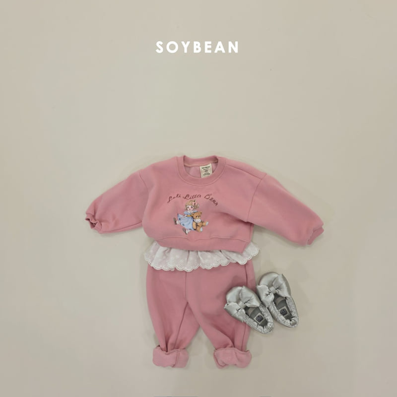 Soybean - Korean Children Fashion - #discoveringself - Girly Lace Fleece Set - 4