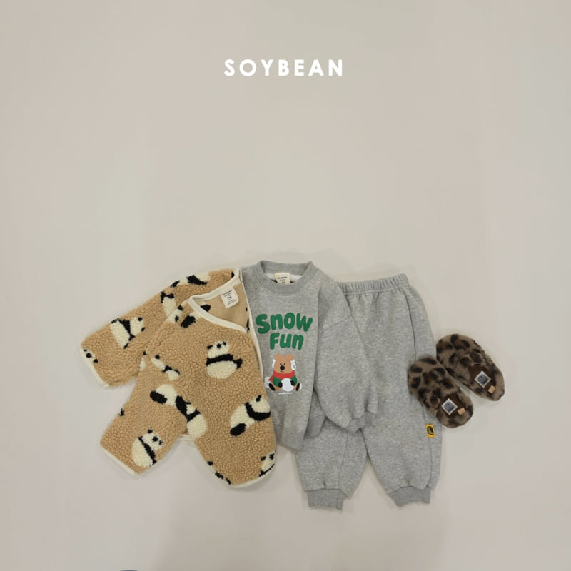 Soybean - Korean Children Fashion - #kidsshorts - Snow Fun Fleece Set - 11