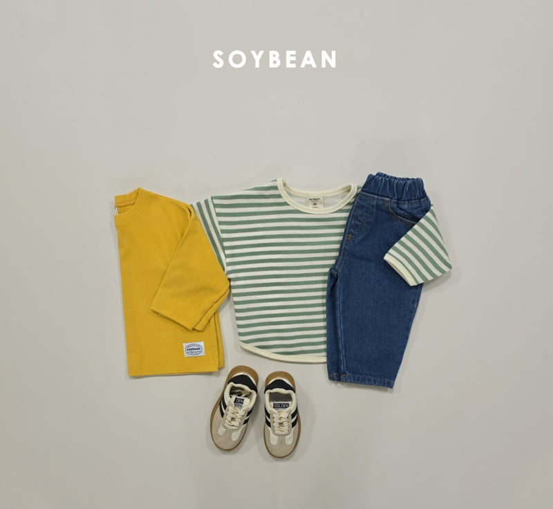 Soybean - Korean Children Fashion - #kidsshorts - Striped Fleece Sweatshirt - 10