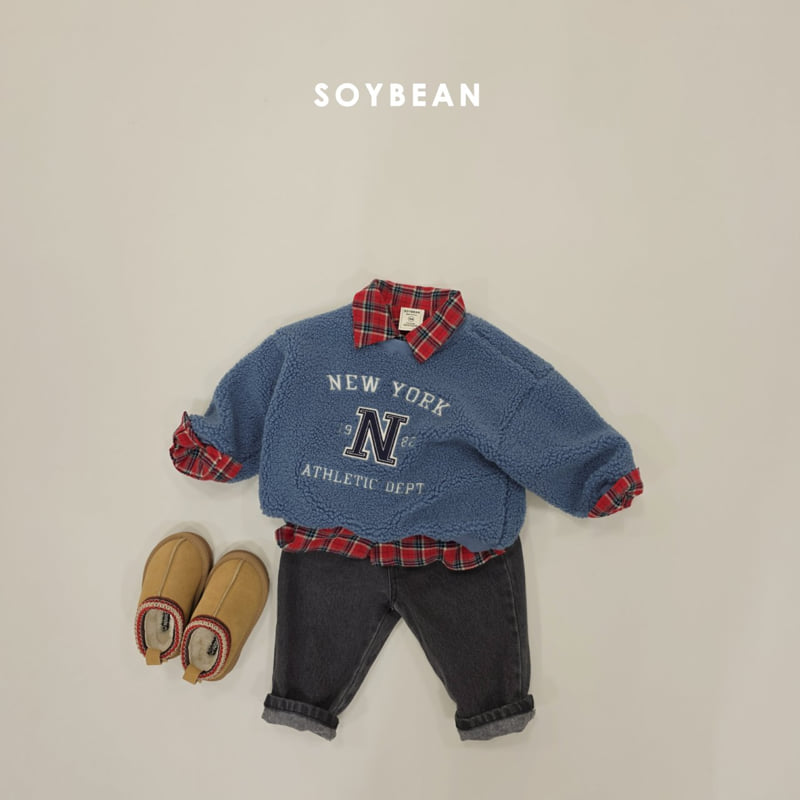 Soybean - Korean Children Fashion - #fashionkids - Warm Tapered Denim Pants - 4