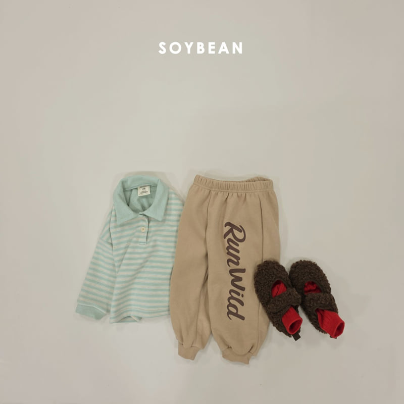 Soybean - Korean Children Fashion - #kidsshorts - Soft Loose Collar Tee - 12