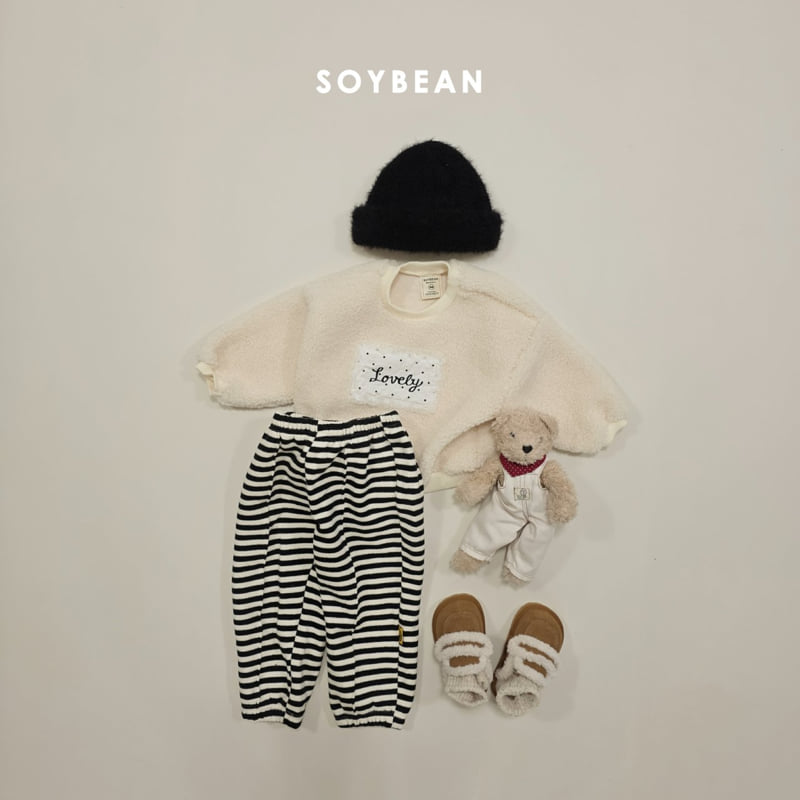 Soybean - Korean Children Fashion - #kidsshorts - Lovely Fuzzy Sweatshirt - 9