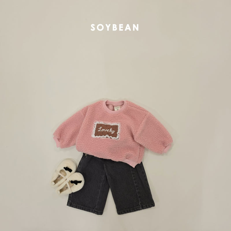 Soybean - Korean Children Fashion - #kidsshorts - Snap Cut Brushed Denim Pants - 8
