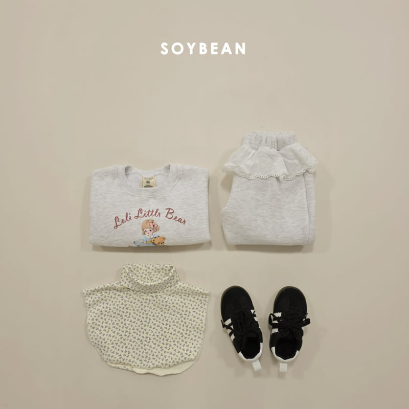 Soybean - Korean Children Fashion - #kidsshorts - Girly Lace Fleece Set - 5