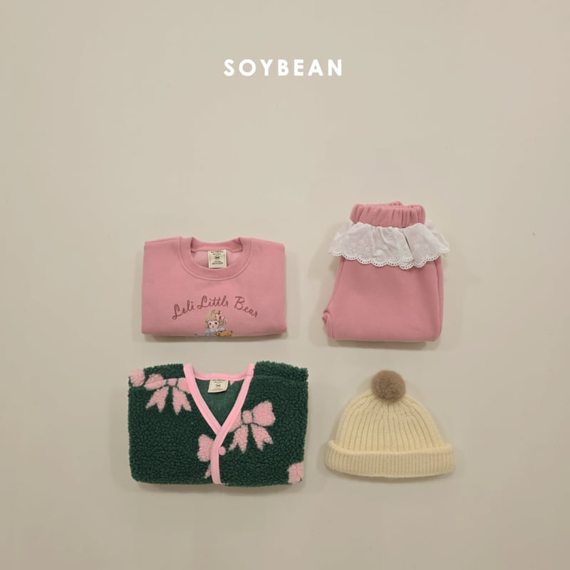 Soybean - Korean Children Fashion - #kidsstore - Girly Lace Fleece Set - 6