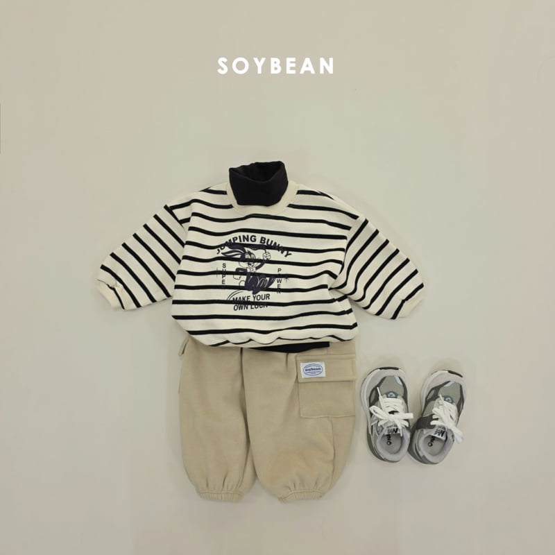 Soybean - Korean Children Fashion - #kidsstore - Jumping Bunny Stripe Sweatshirt - 6