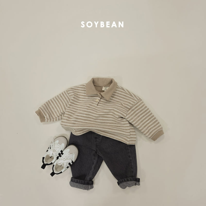 Soybean - Korean Children Fashion - #kidzfashiontrend - Warm Tapered Denim Pants - 6