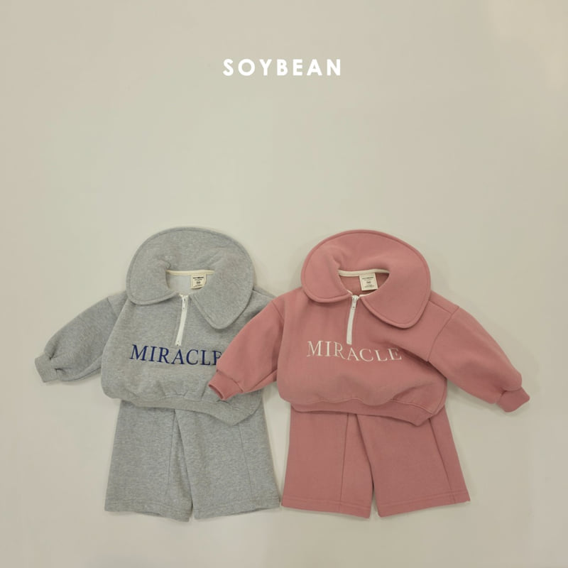 Soybean - Korean Children Fashion - #kidzfashiontrend - Miracle Half Zip-Up Set