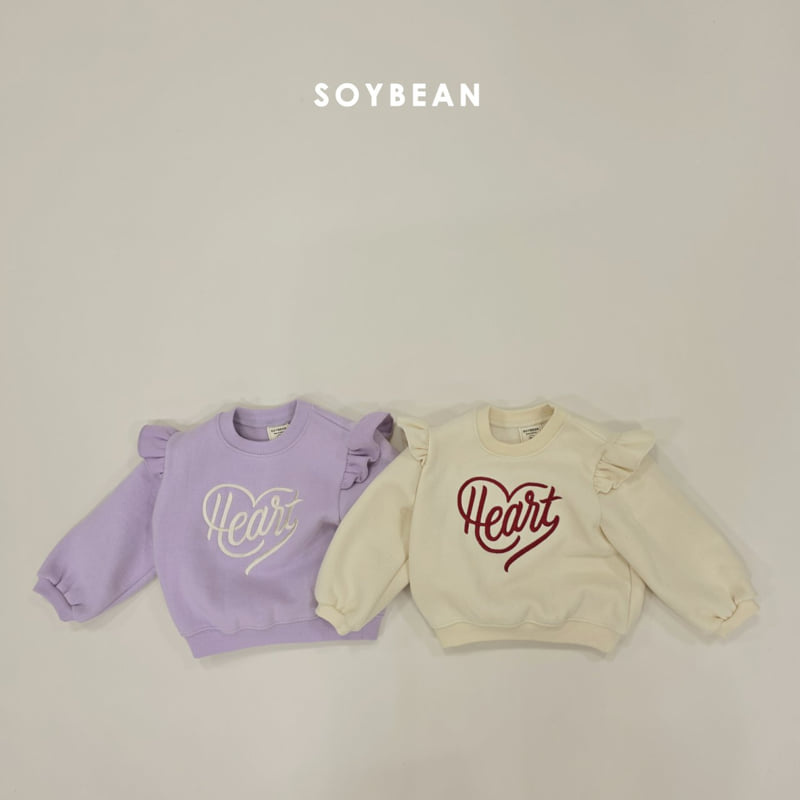 Soybean - Korean Children Fashion - #kidzfashiontrend - Heart Frill Sweatshirt