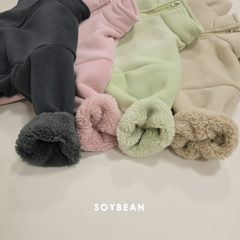 Soybean - Korean Children Fashion - #kidzfashiontrend - Super Fleece Zip-Up Set - 12