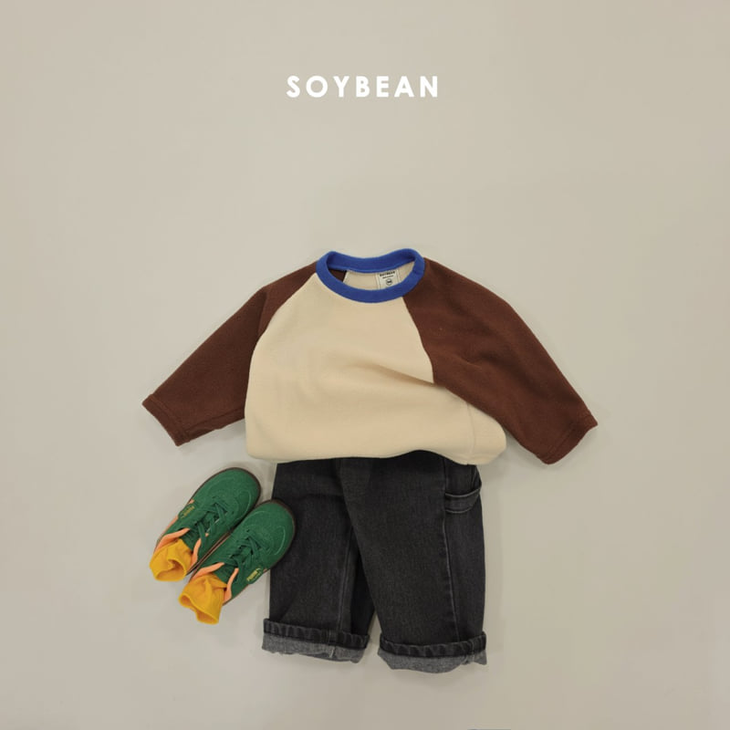 Soybean - Korean Children Fashion - #kidzfashiontrend - Brushed Work Denim Pants - 5