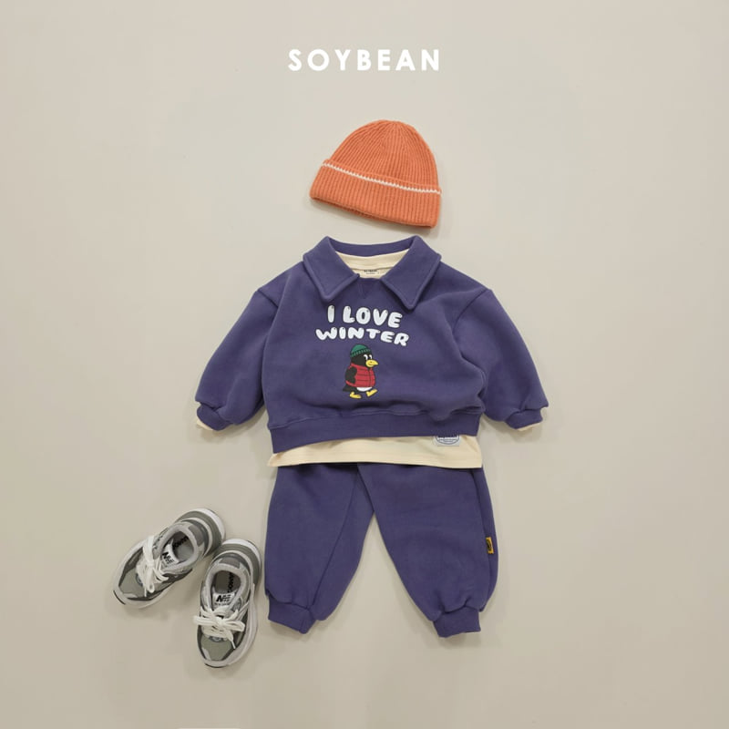 Soybean - Korean Children Fashion - #kidzfashiontrend - Cozy Penguin Collar Set - 12