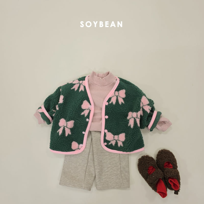 Soybean - Korean Children Fashion - #kidsstore - Ribbon Fleece Jacket - 4