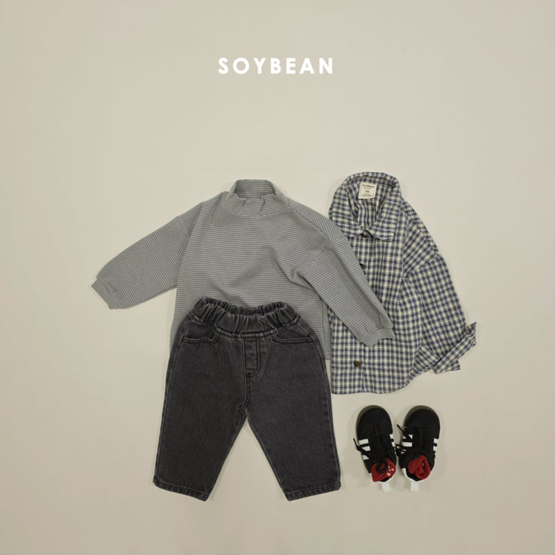 Soybean - Korean Children Fashion - #littlefashionista - Warm Tapered Denim Pants - 8