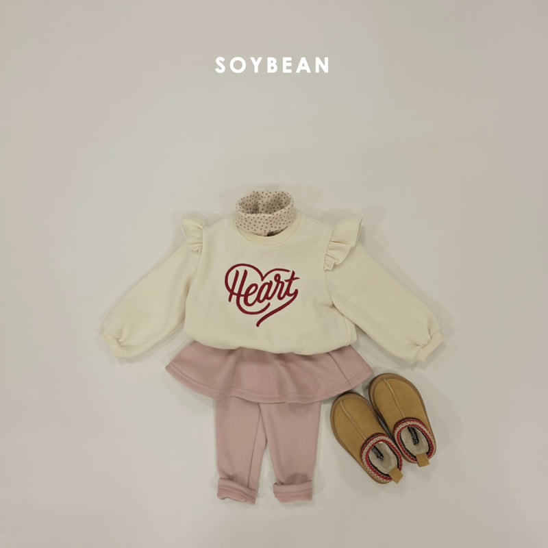 Soybean - Korean Children Fashion - #littlefashionista - Heart Frill Sweatshirt - 3