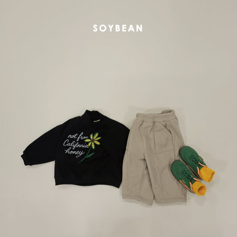 Soybean - Korean Children Fashion - #littlefashionista - Flower Mock Neck Fleece Sweatshirt - 10