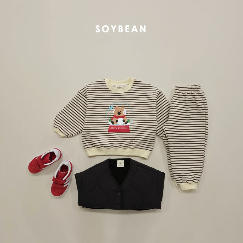 Soybean - Korean Children Fashion - #littlefashionista - Snowball Stripe Set - 8
