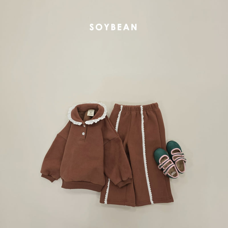 Soybean - Korean Children Fashion - #littlefashionista - Collar Frill Fleece Set - 10