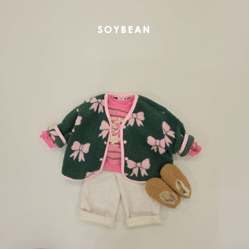Soybean - Korean Children Fashion - #littlefashionista - Ribbon Fleece Jacket - 6