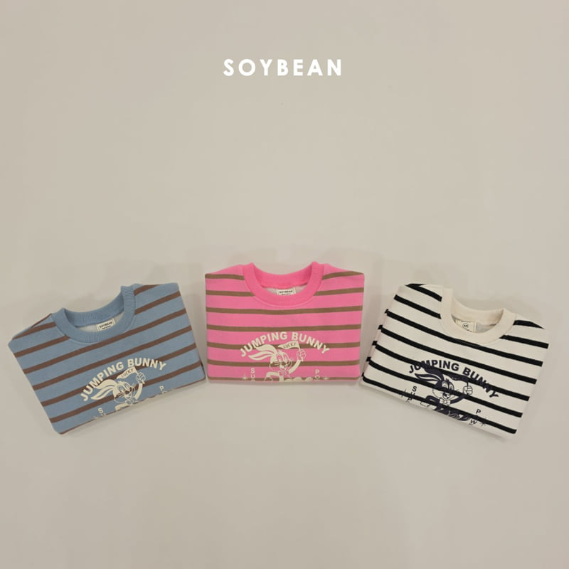 Soybean - Korean Children Fashion - #littlefashionista - Jumping Bunny Stripe Sweatshirt - 9