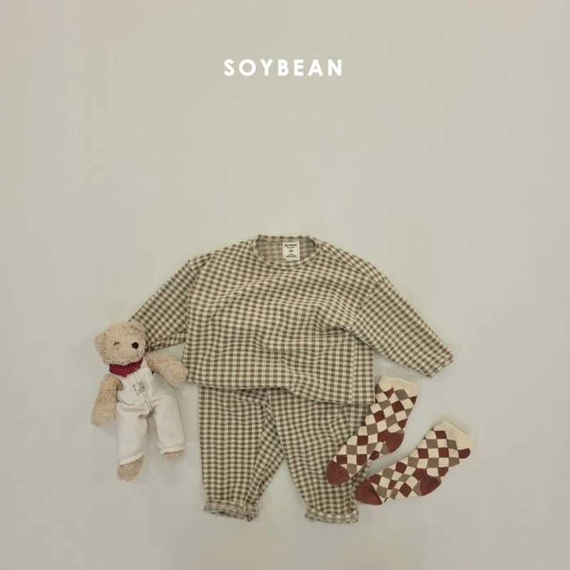 Soybean - Korean Children Fashion - #magicofchildhood - Check Fuzzy Easywear - 3