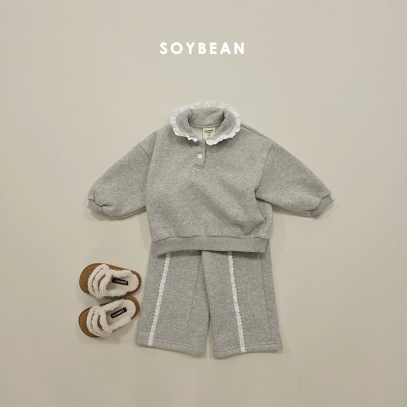 Soybean - Korean Children Fashion - #magicofchildhood - Collar Frill Fleece Set - 11