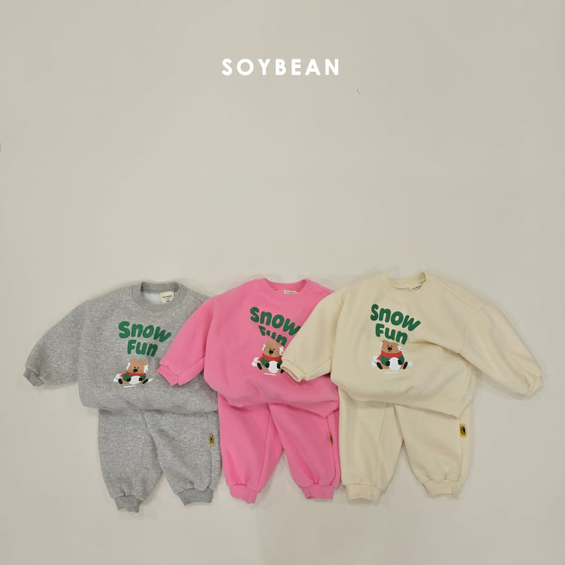Soybean - Korean Children Fashion - #minifashionista - Snow Fun Fleece Set