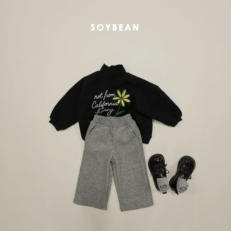 Soybean - Korean Children Fashion - #minifashionista - Flower Mock Neck Fleece Sweatshirt - 12