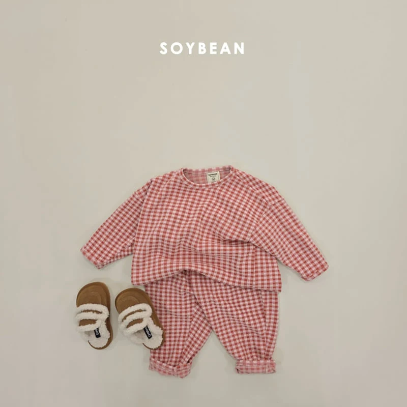 Soybean - Korean Children Fashion - #magicofchildhood - Check Fuzzy Easywear - 4