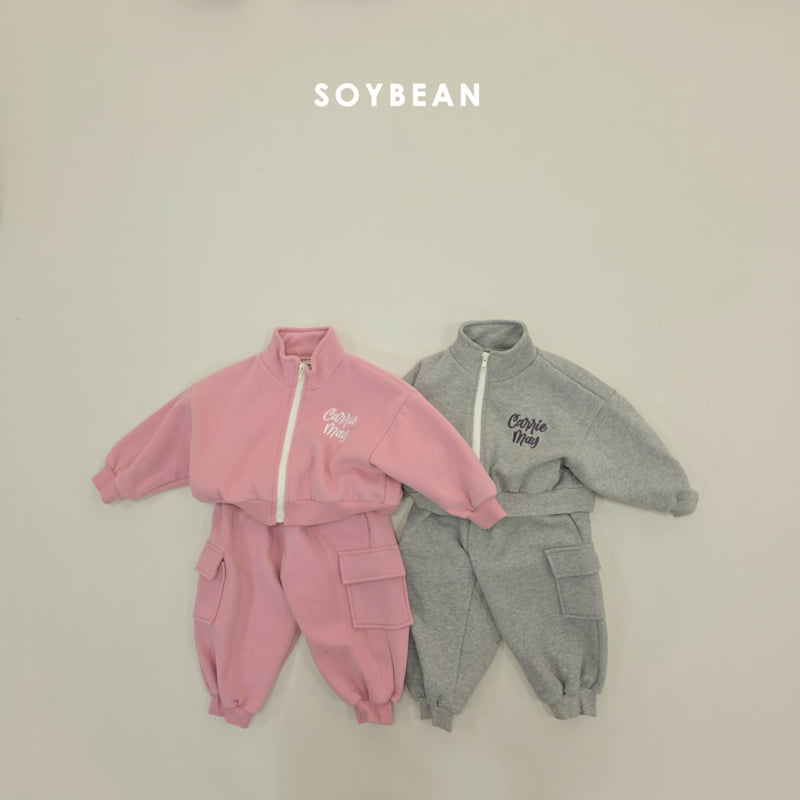 Soybean - Korean Children Fashion - #minifashionista - Zip-Up Cargo Set