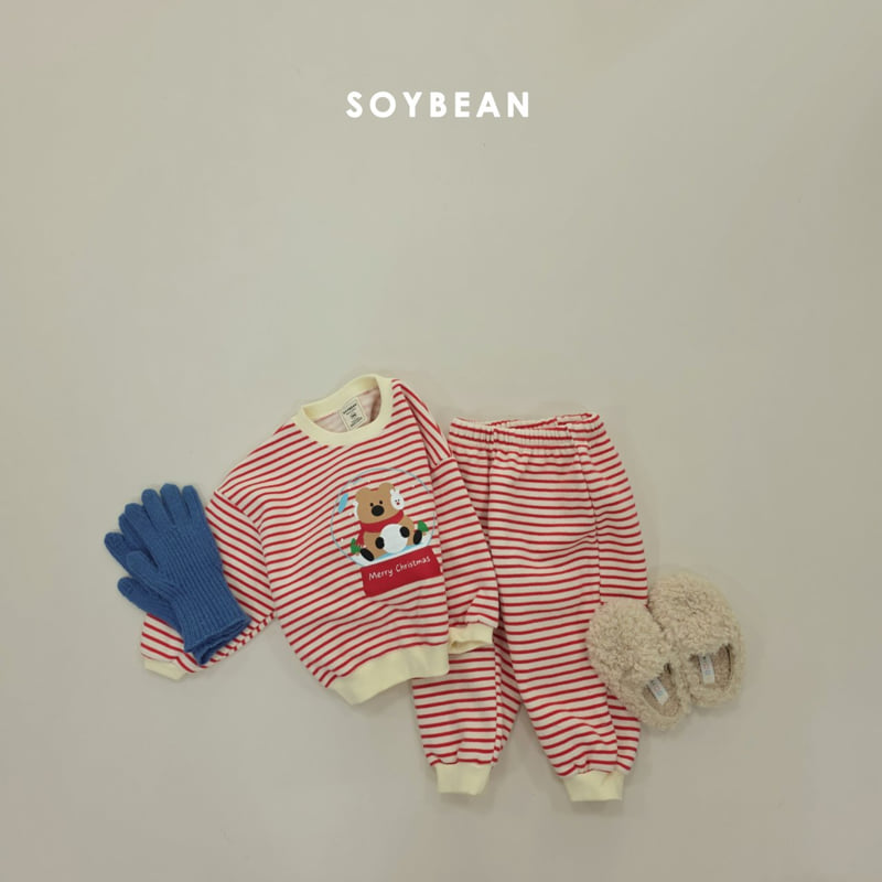 Soybean - Korean Children Fashion - #minifashionista - Snowball Stripe Set - 10