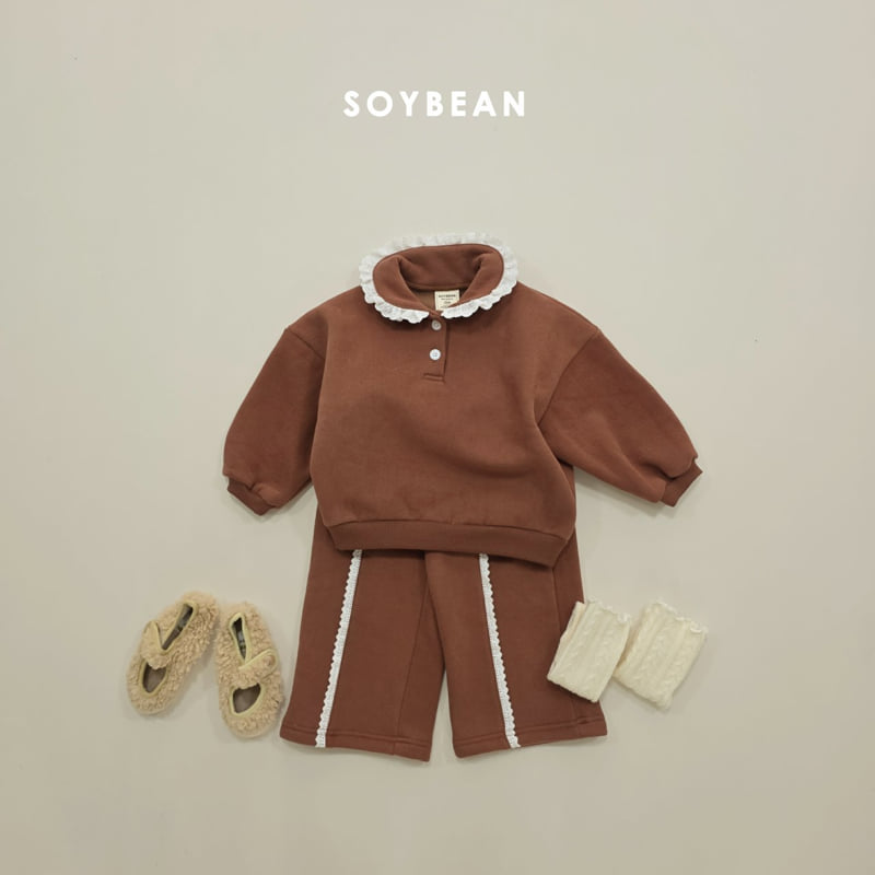 Soybean - Korean Children Fashion - #minifashionista - Collar Frill Fleece Set - 12