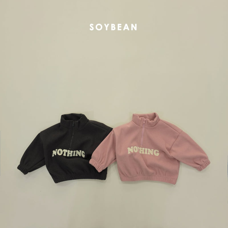 Soybean - Korean Children Fashion - #minifashionista - Nothing Corduroy Half Zip-Up