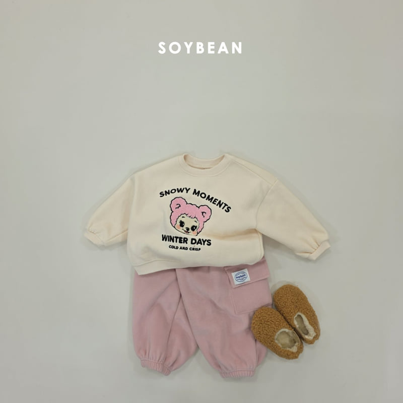Soybean - Korean Children Fashion - #prettylittlegirls - Character Bouclé Embroidery Sweatshirt - 3