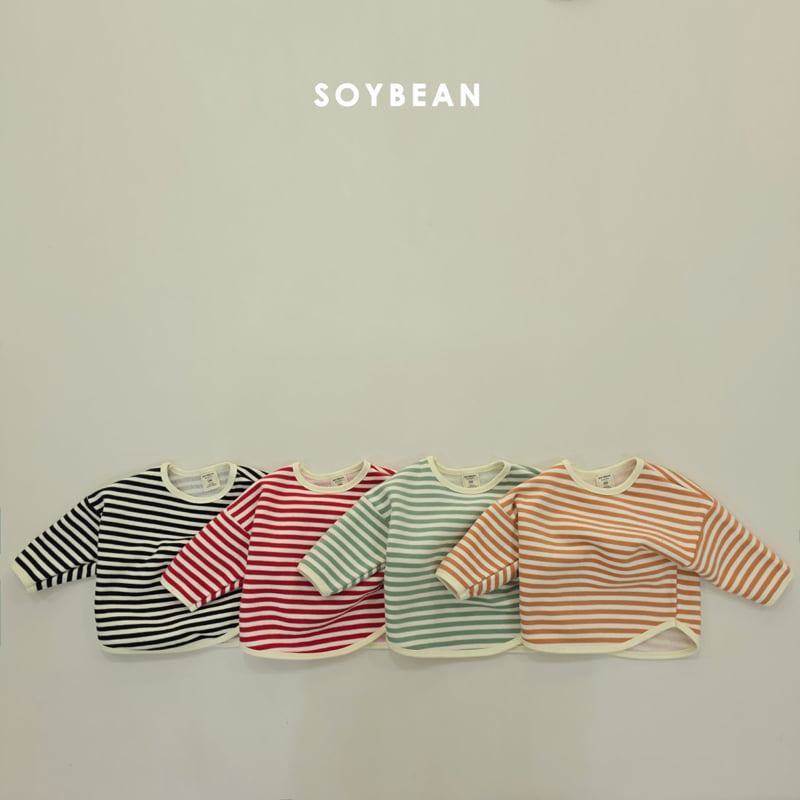 Soybean - Korean Children Fashion - #prettylittlegirls - Striped Fleece Sweatshirt