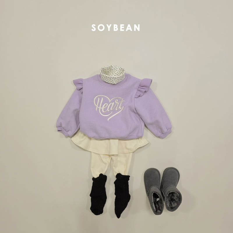 Soybean - Korean Children Fashion - #prettylittlegirls - Heart Frill Sweatshirt - 6