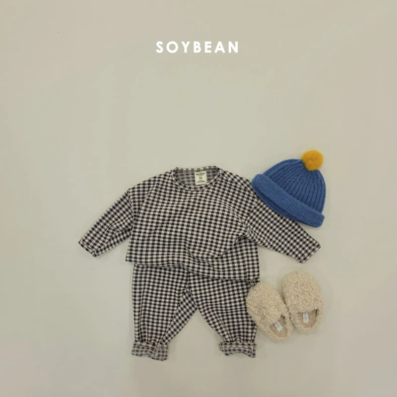 Soybean - Korean Children Fashion - #prettylittlegirls - Check Fuzzy Easywear - 5