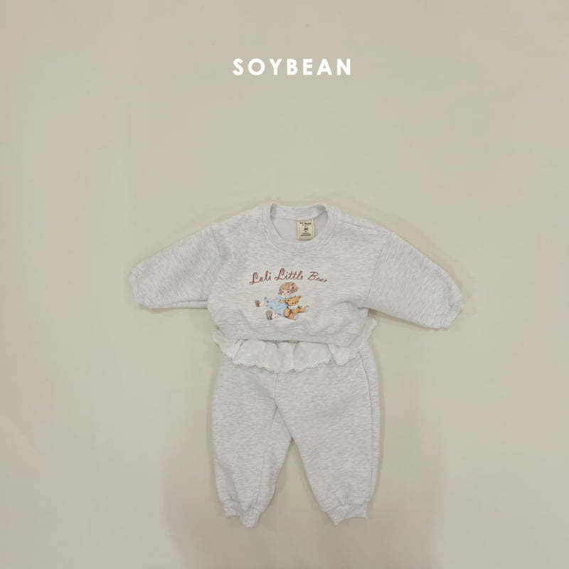 Soybean - Korean Children Fashion - #prettylittlegirls - Girly Lace Fleece Set - 12