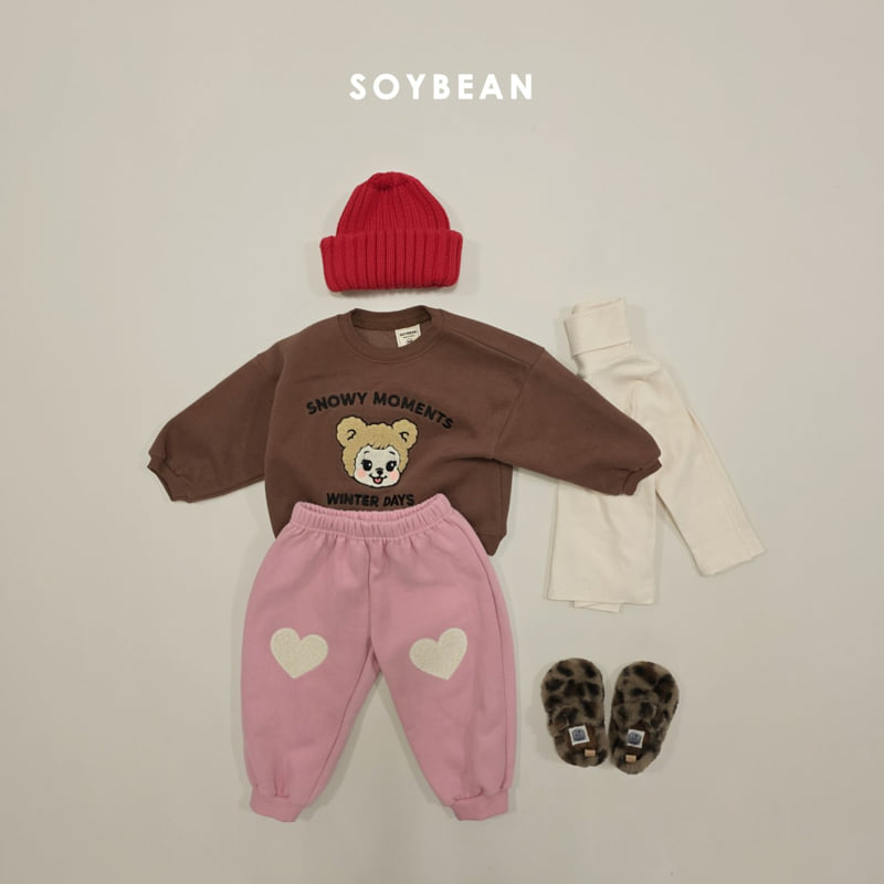 Soybean - Korean Children Fashion - #stylishchildhood - Character Bouclé Embroidery Sweatshirt - 6