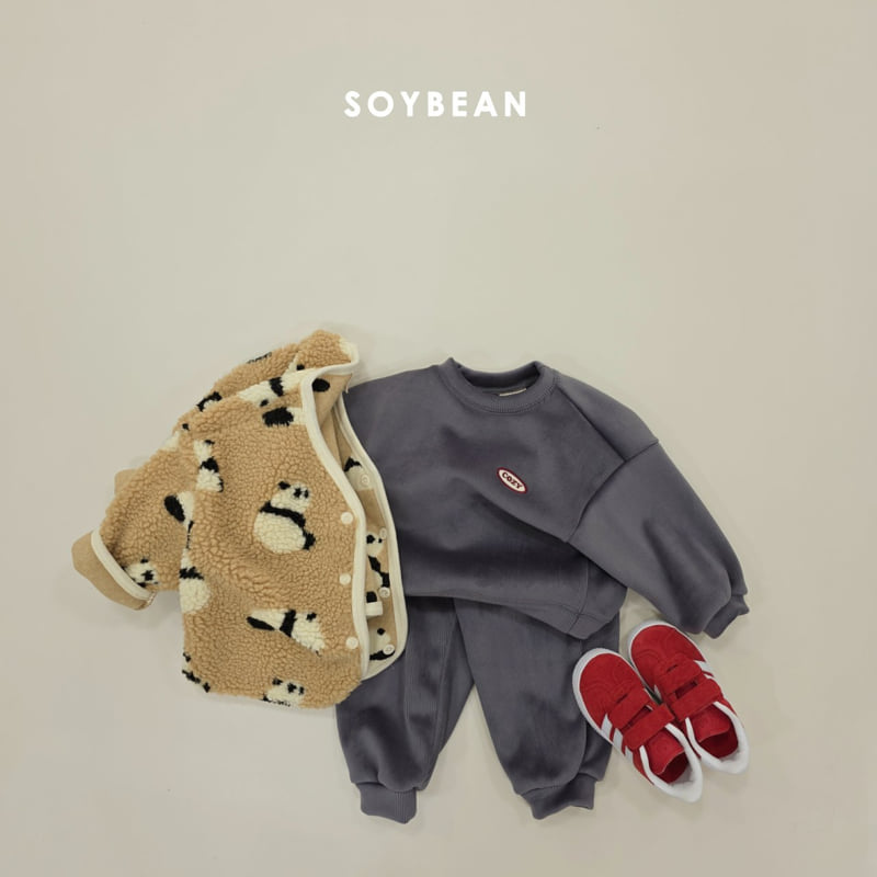 Soybean - Korean Children Fashion - #stylishchildhood - Panda Fleece Jacket - 9