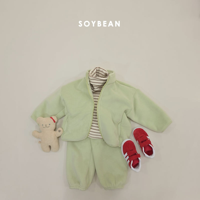 Soybean - Korean Children Fashion - #toddlerclothing - Super Fleece Zip-Up Set - 4