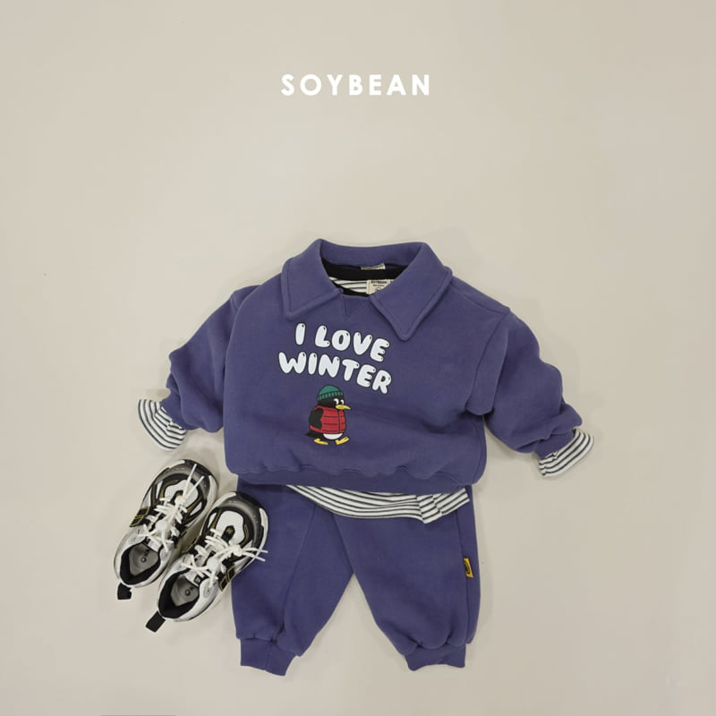 Soybean - Korean Children Fashion - #toddlerclothing - Cozy Penguin Collar Set - 4