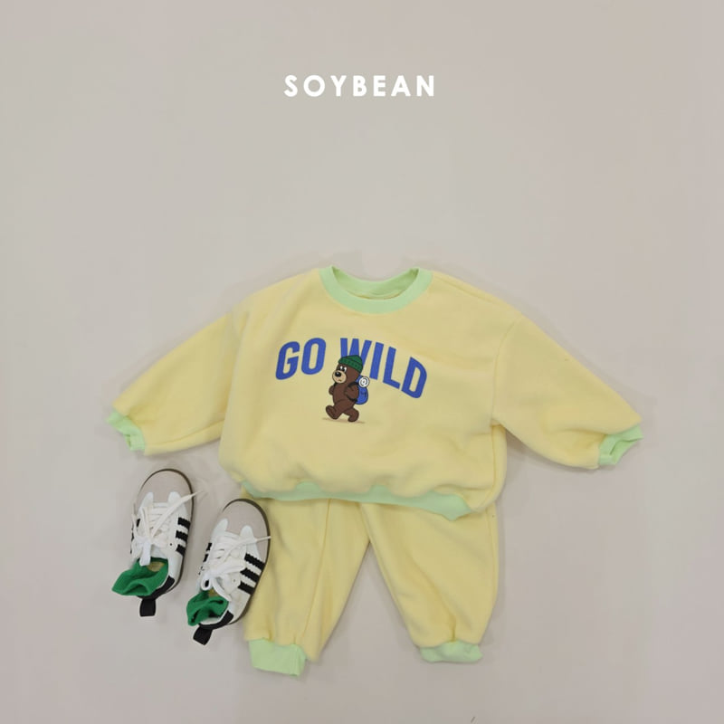 Soybean - Korean Children Fashion - #stylishchildhood - Camping Bear Fleece Set - 3
