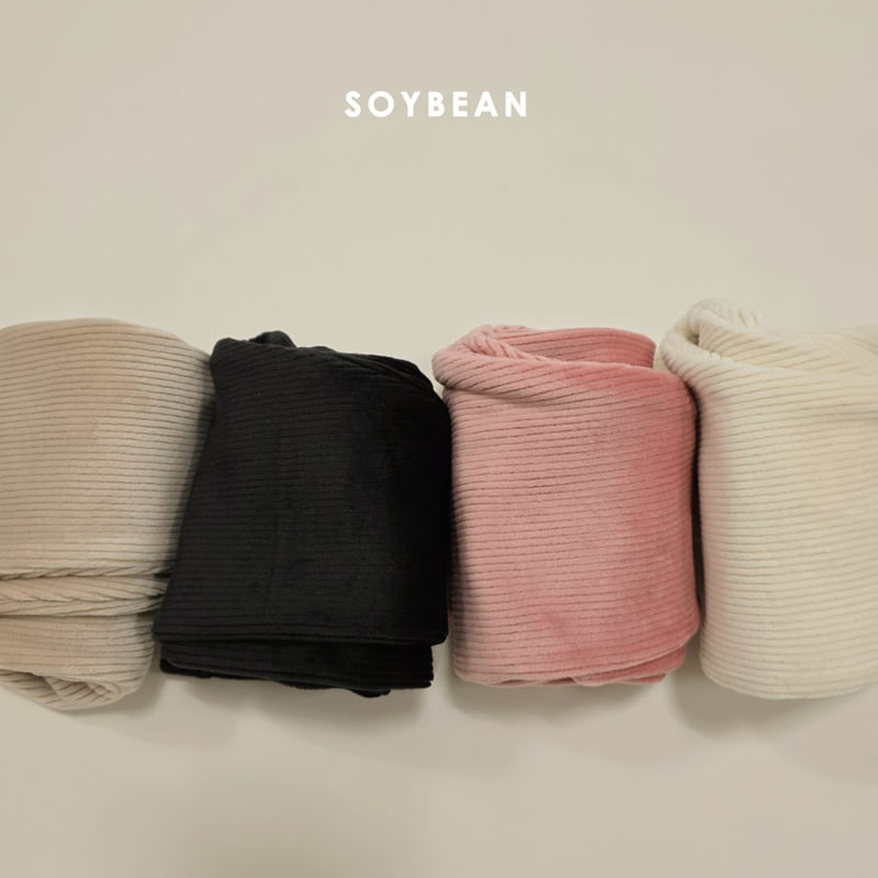 Soybean - Korean Children Fashion - #todddlerfashion - Mink Ribbed Leggings - 8