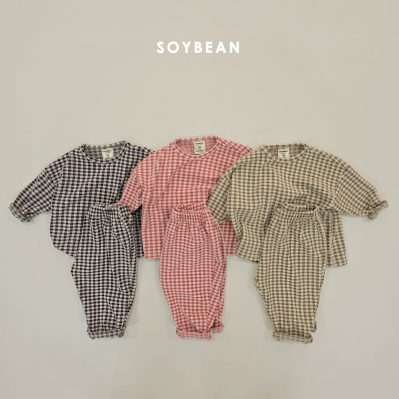 Soybean - Korean Children Fashion - #todddlerfashion - Check Fuzzy Easywear - 6