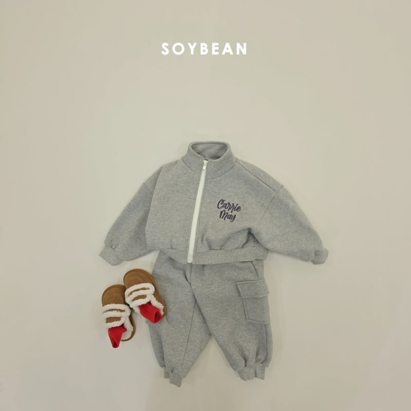 Soybean - Korean Children Fashion - #todddlerfashion - Zip-Up Cargo Set - 3