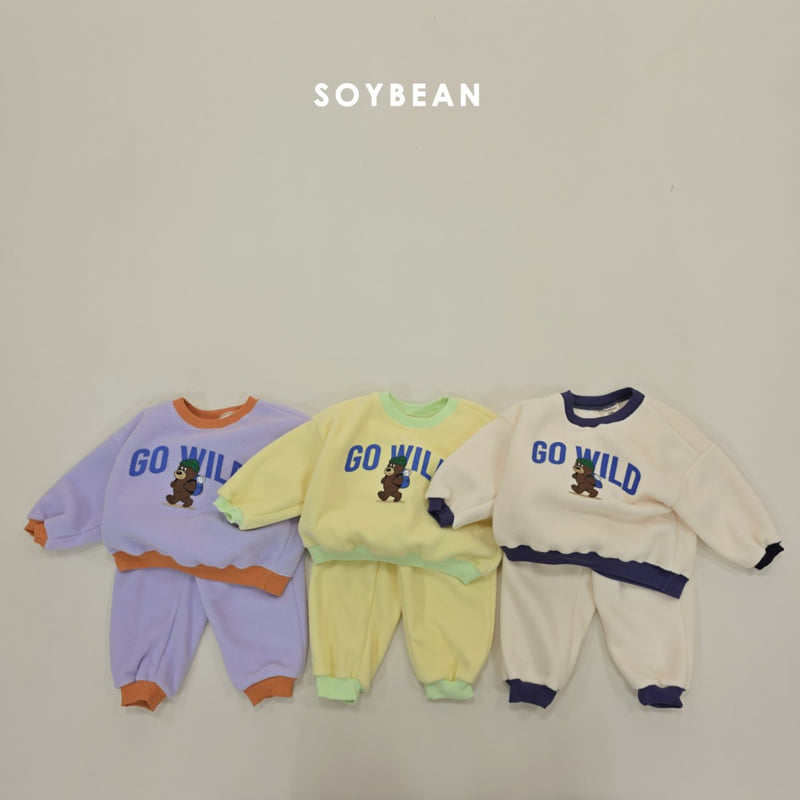 Soybean - Korean Children Fashion - #todddlerfashion - Camping Bear Fleece Set