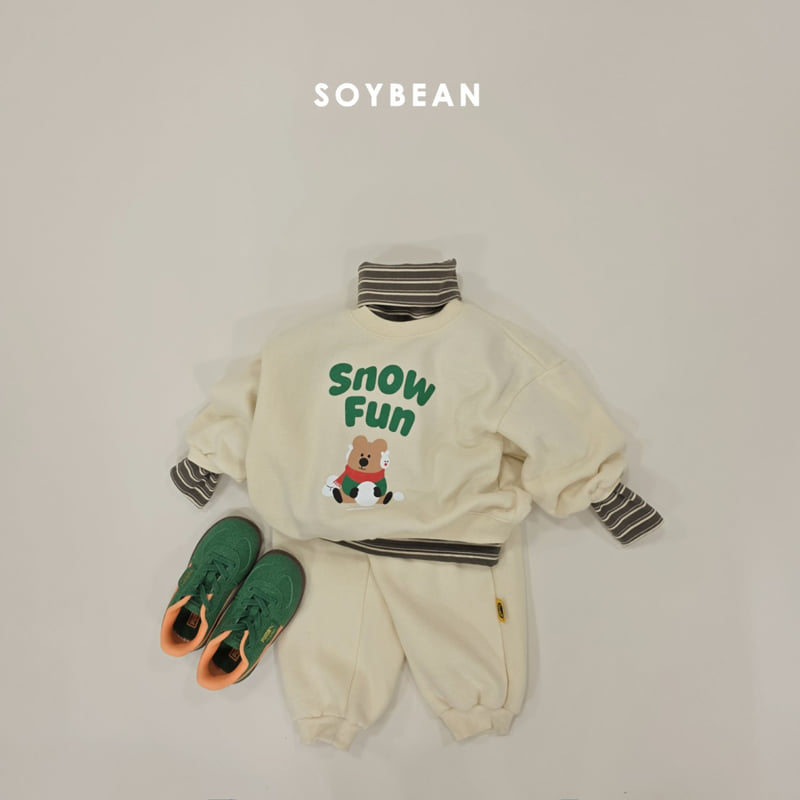 Soybean - Korean Children Fashion - #todddlerfashion - Snow Fun Fleece Set - 4