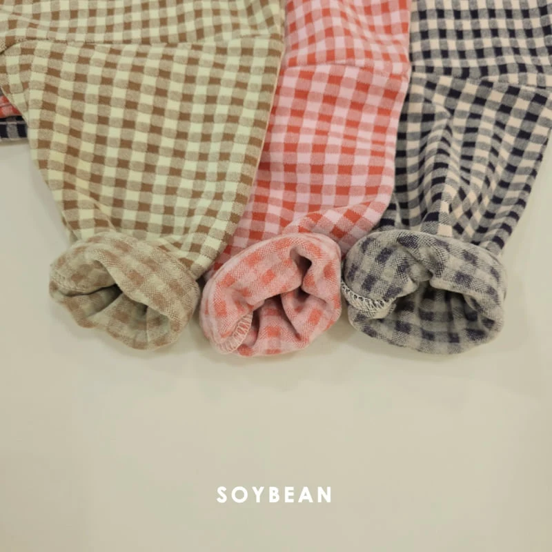 Soybean - Korean Children Fashion - #toddlerclothing - Check Fuzzy Easywear - 7